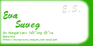 eva suveg business card
